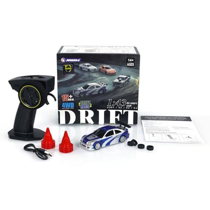TOUCAN RC HOBBY RTR RC Race Car Gyro 4 * 4 Fully Proportional Control Speed Mini Car 1/43 for Ages 14+,US in Stock - color: 4302gyro