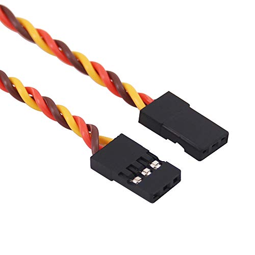 10pcs Servo Extension Cable Lead Twisted Wire 10cm 30cords 26awg Male to Male Plug for JR Futaba (C59-10)