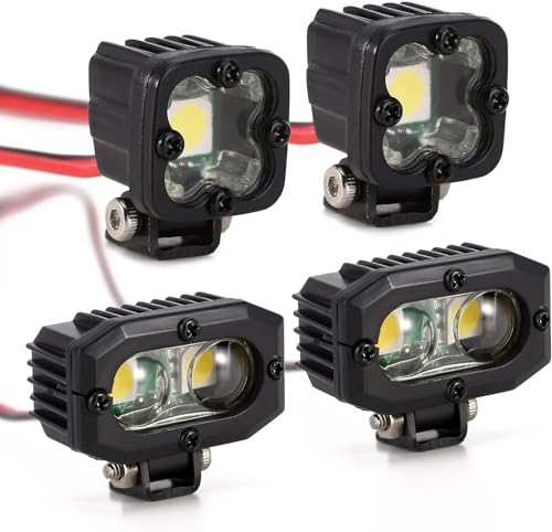 INJORA LED Light Headlight for TRX-4 TRX6 SCX10 90046 Wraith Redcat Gen8 - size: 4 Count (Pack of 1)