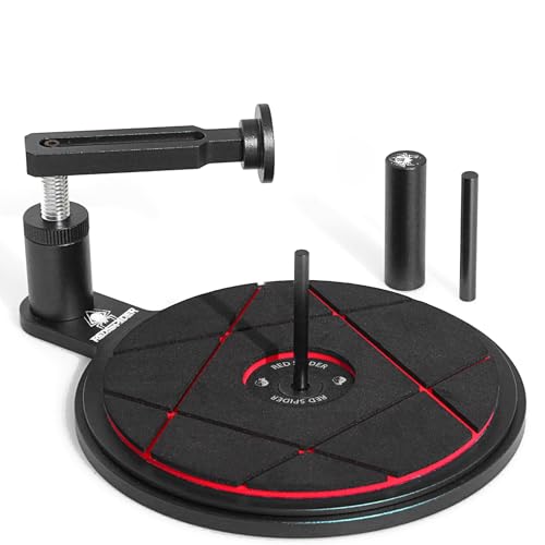 REDSPIDER Aluminum 1/8 1/10 RC Tire Gluing Tools RC semi-Automatic tire Gluer Fit for Including 40MM and Tires Below 40MM 1/8 1/10 On-Road/Off-Road/Drift Car（Black）