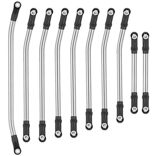 RC Links Linkage Compatible with Element for Enduro for Sendero 1/10 RC Crawler 10Pcs Steel Linkages Improve Clearance Suspension Links with Rod End