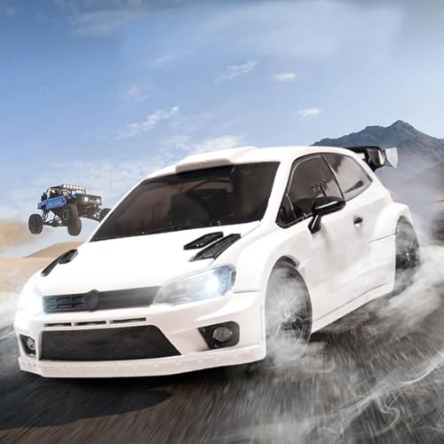 LD2801 1/28 RC Drift Car, Full Proportional 4WD Remote Control Racing Vehicle, High Speed Electric Car for Adults, Mini Hobby Grade Model Gift (White) - color: White (Ld2801)