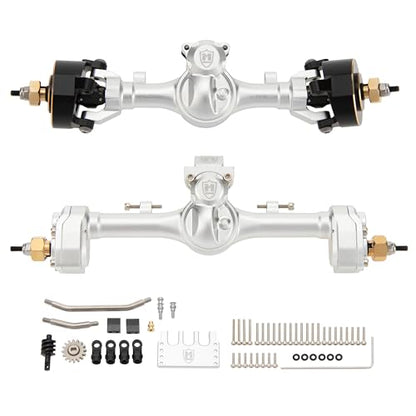 MEUS RACING Mullet Setup SCX24 V2 Axles with 3-Section CVD for Axial 1/24 SCX24 RC Crawler (Silver) - color: Silver