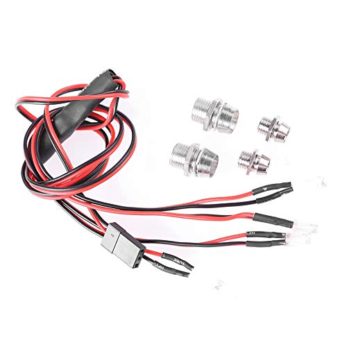 Yosoo Health Gear RC Car LED Light, Taillight Light Kit 4LED Headlight RC Car Part Accessory DIY RC Accessories RC Car Taillight, for Rc Car Outdoor Rc Truck