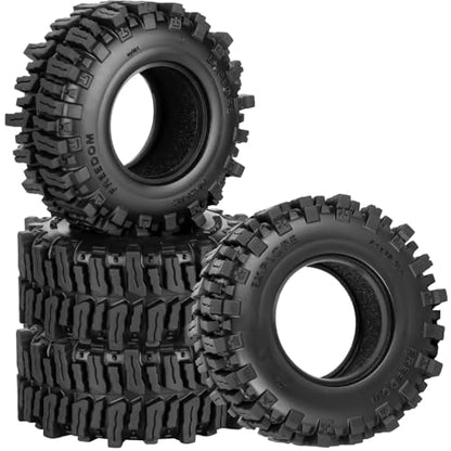 RC 1.3 Soft Silicone Rubber Wheel Tires for 1/18 TRX4M/Ascent-18/FMS 1/24 SCX24 RC Crawler,1.3" Soft Mud Terrain/Rock Crawling/Swamp Claw Mud Terrain/Road RC Tires 4Pcs,Style (D) - style: 4Pcs 1.3 Rubber Wheel - (D)