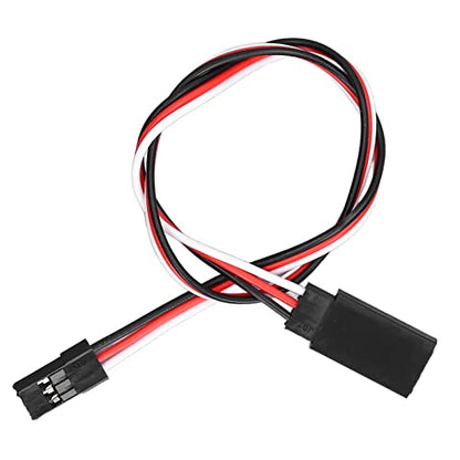 10PCS 3 Pin Servo Extension Cable Futaba JR RC Car Helicopter Aircraft Brass Core Connector Wire (500mm Male to Female) - size: 500mm male to female