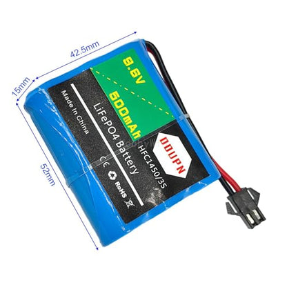 9.6V 3S 500mAh LiFePO Battery SM-2P Nor Male Plug for RC Model Buggy Car Truck Speed Boat