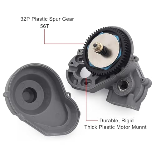 RC Car Parts for Axial for SCX10 II 90046 90047 for AX90059 1/10 Complete 32P Gearbox Transmission Gears Set with Slipper Pad Pinion RC Crawler Car Upgrade Parts(Gearbox 2) - size: Gearbox 2