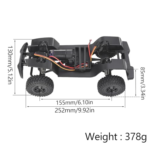 for TRX4M 155mm 6.10in Wheelbase Assembled Frame Chassis Front Rear Axles Gearbox for 1/18 AX-8560 Rc Crawler TRX4-M Bronco Defender