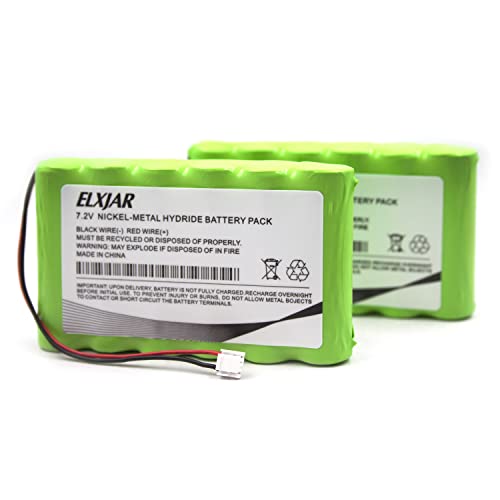(2-Pack) 7.2V 2000mAh Ni-MH Battery for DSC 3G4000, LE4000 | Fits 3G4000-BATT and 6PH-H-AA2200-S-J26 compatible cellular communicator systems; rechargeable replacement battery pack.