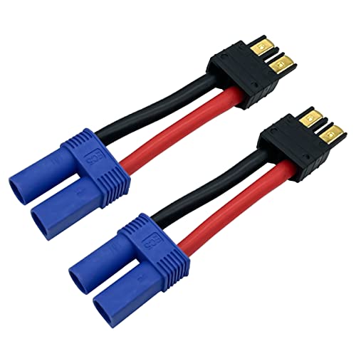 2 Pairs RC LiPo Battery Connector Adapter Compatible with Lipo Battery Plug to EC5 Male Female on ESC Charge - style: Tr to EC5