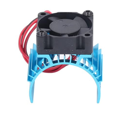 Generic RC Motor Cooling Fan with Aluminum Alloy Heatsink for 540 550 3650 3660 3665 Brushed Brushless Motors Compatible with SCX10 90046 AXI03007 Gen8 VS4-10 (Blue) - color: Blue