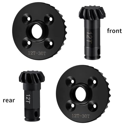 Steel Front&Rear Diff Gear Set for ARRMA 1/18 Granite/Typhon GROM | 1/14 Mini MOJAVE GROM 1/12 Losi NASCAR AWD RC Car Upgrade