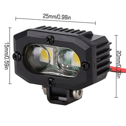 INJORA LED Light Headlight for TRX-4 TRX6 SCX10 90046 Wraith Redcat Gen8 - size: 4 Count (Pack of 1)