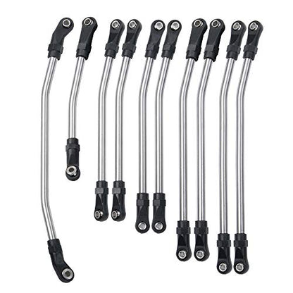 Steel 313mm Wheelbase Links End Rod RC Linkage for AXIAL SCX10-II | 1/10th SCX10-2 RC Crawler Car Upgrade Parts