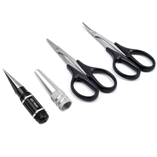 0-14mm RC Body Reamer Hole Pucher Curved&Straight Scissors RC Tools for RC Car Truck Bodyshell Hobby Repair