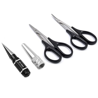 0-14mm RC Body Reamer Hole Pucher Curved&Straight Scissors RC Tools for RC Car Truck Bodyshell Hobby Repair