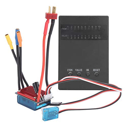 25A Brushless ESC with Program Card Electric Speed Controller High Performance Smooth Throttle Control Strong Overload Protection for 1/14 1/16 Scale RC Cars Trucks and Bug