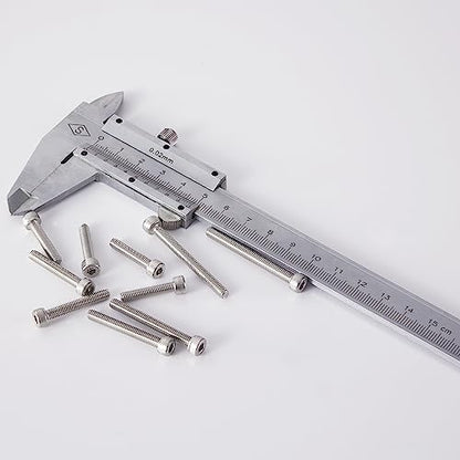 M4 x 30mm 35mm 40mm 45mm 50mm Socket Head Cap Screws Bolts, Stainless Steel 304, Metric Allen Hex Drive, Bright Finish, Fully Threaded, Assortment Kit 50PCS - size: Socket M4x30-50 mm