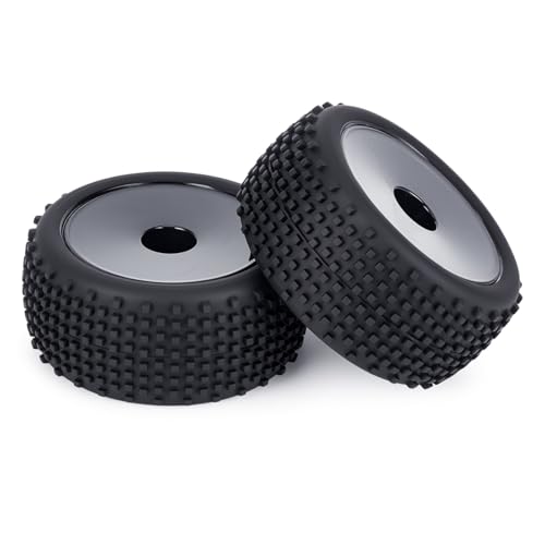 1/10 RC Buggy Tires 12mm Hex 4PCS for Serpent XRAY Tekno Yokomo Tamiya | Durable 1/10 off-road buggy tires & 12mm hex wheels.Upgrade Front and Rear Racing Tyres set.Great traction.