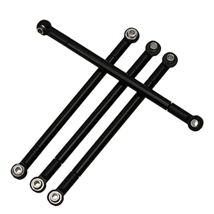 8PCS Metal Pull Rod Link Rod Linkage Compatible with MN Model MN86S MN86 MN86KS MN86K G500 1/12 RC Car (Black) - color: Black