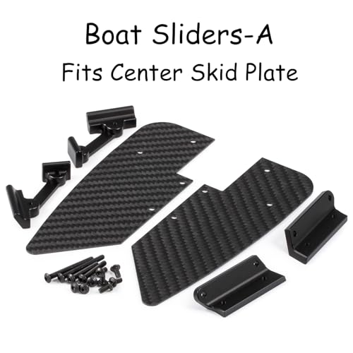 Carbon Fiber Boat Sliders Standard Sliders ESC Tray for RC Crawler 1/10 LCG Chassis Rails Power Wagon Cab Gspeed V3 V4 FS G-Shot (Boat Sliders A)