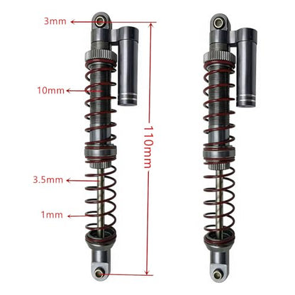 Metal 110mm Shock Absorber Oil Adjustable RC Dampe Upgrade for Axial SCX10 90046 AXI231017 TRX-4 D90 1/10 RC Truck Crawler