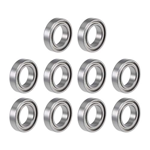 uxcell R1038ZZ Deep Groove Ball Bearing 3/8-inchx5/8-inchx5/32-inch Shielded Z2 Lever Bearings 10pcs - size: 3/8"x5/8"x5/32"