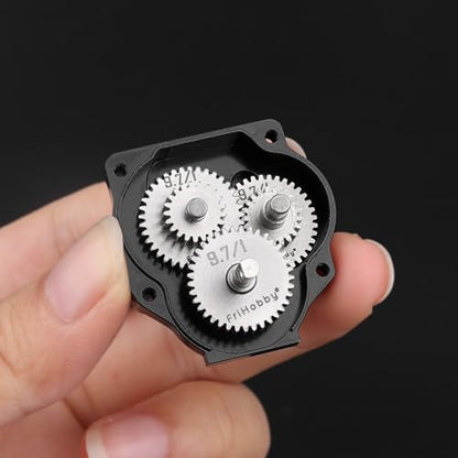 9.7:1 Stainless Steel Overdrive Transmission Gear for TRX4M Stock Speed Gears Pinion Set Replacement 1/18 RC Crawler Car - size: 9.7:1