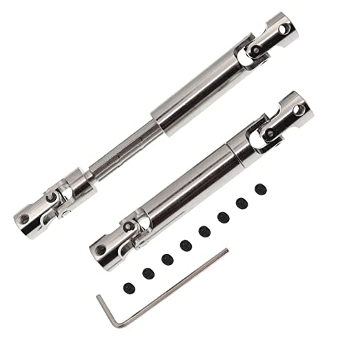 2Pcs Treehobby Stainless Steel Centre Drive Shaft CVD Drive Shaft 110mm-155mm Compatible with Axial Tamiya RC4WD D90 90028 SCX10 SCX0016 1/10 RC Off-Road Crawlers Car