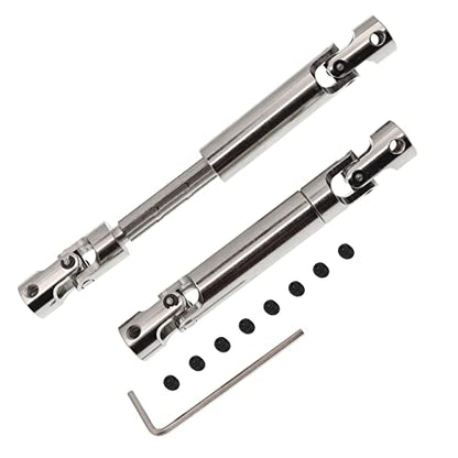 2Pcs Treehobby Stainless Steel Centre Drive Shaft CVD Drive Shaft 110mm-155mm Compatible with Axial Tamiya RC4WD D90 90028 SCX10 SCX0016 1/10 RC Off-Road Crawlers Car