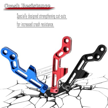RC Rear Wing Body Mount Support Frame Set Upgrades Part for 1/7 Felony Infraction Limitless 6S BLX On-Road Muscle RC Car,Aluminum 2PCS Body Mount Support,Replace #ARA320516,Navy Blue - color: Navy Blue-rear Wing