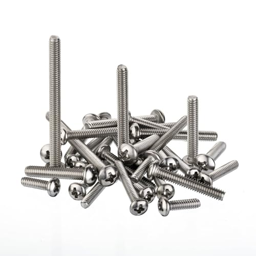 120pcs Machine Screws, #6-32#8-32 Electrical Screw Kit | 304 Stainless Steel, Phillips Pan Head Replacement Machine Screws for Outlet, Panel, Furniture, DIY Projects