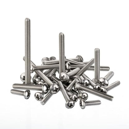 120pcs Machine Screws, #6-32#8-32 Electrical Screw Kit | 304 Stainless Steel, Phillips Pan Head Replacement Machine Screws for Outlet, Panel, Furniture, DIY Projects