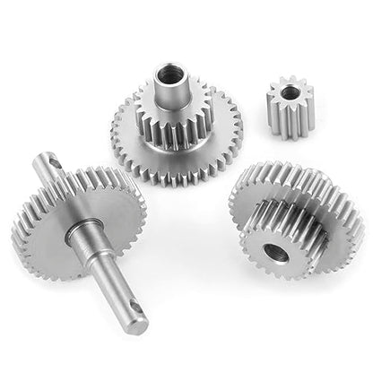 MOHERO Stainless Steel 9.7:1 Overdrive Transmission Gear Pinion Set for Tra-xxas 1/18 TRX4M Bronco Defender RC Crawler Car - color: 9.7:1
