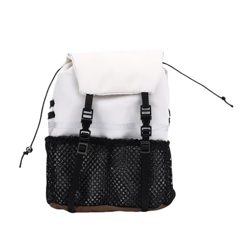 Yctze RC Simulation Backpack, Oxford Cloth Storage Bag, Stickers Backpack with Customization, Ideal for SCX10, 1/8 & 1/10 Scale RC Crawlers (White) - color: White