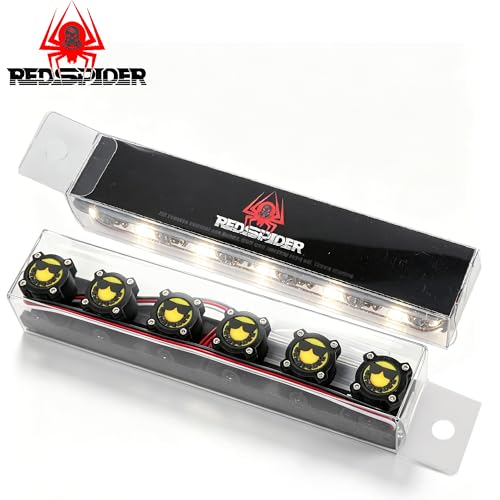 REDSPIDER RC Car LED Light Bar Kit, 145mm Roof Light Bar with 14 LED Beads for 1/10 1/8 RC Crawlers, RC Accessories Upgrades Parts for Axial SCX10 90046 Wraith Traxxas TRX4 TRX6 Redcat Gen8 (Style B)
