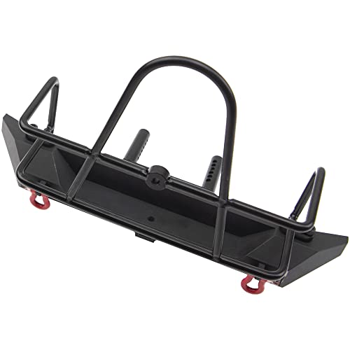ShareGoo Metal Bumper with Tow Trailer Compatible with Axial SCX10 90046 90047 Traxxas TRX-4 Redcat Gen8 1/10 RC Crawler Car (Rear Bumper) - style: Rear Bumper