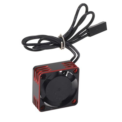Keenso ESC Motor Cooling Fan, 25mm Universal RC Car Model Cooling Fan Lightweight Aluminum Alloy Plastic for AXIAL Hsp Hpi (red - color: Red
