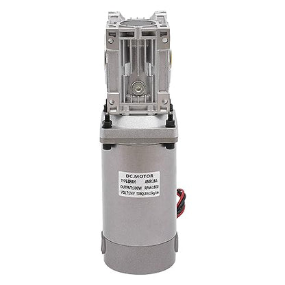 Worm Gear Motor, 300W 7.5K 1800RPM Portable Electric Reducer Gearbox with Self-Locking, Reversing Function and Speed Adjustable, High Torque 24V DC Motor (300W 7.5K 24V)