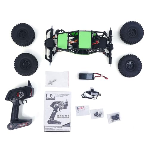 Hobby Remote Control 1/10 Rock Crawler 2.4G 4 * 4 RTR Electric Radio Off-Road Truck Hobby Grade Model for Ages 14+(Green) - color: Green