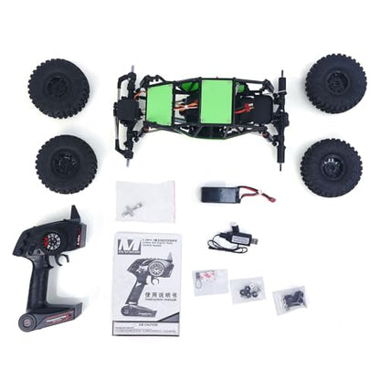 Hobby Remote Control 1/10 Rock Crawler 2.4G 4 * 4 RTR Electric Radio Off-Road Truck Hobby Grade Model for Ages 14+(Green) - color: Green