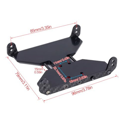 1/10 RC Skid Plate,1Pcs Delrin Transmission Plate Carbon Fiber Chassis Skid Plate for 1/10 RC Crawler Axial Scx10II or III Capra 1.9 UTB Upgrade Parts