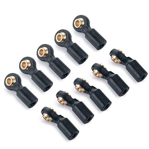 10PCS M2 Plastic Tie Rod End Ball Joint Link Ball Head Holder for 1/10 Axial SCX10 90046 90047 TRX4 RC Crawler Car (#B) - color: #B