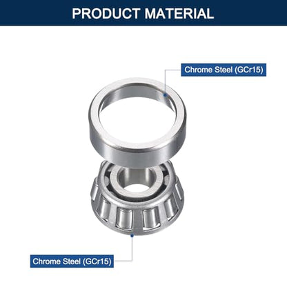 2 Pack 30200 Tapered Roller Bearing Cone and Cup Set | 10mm Bore 30mm OD 12mm Cup Width, Chrome Steel Wheel Bearings, ABEC-3 - size: 30200