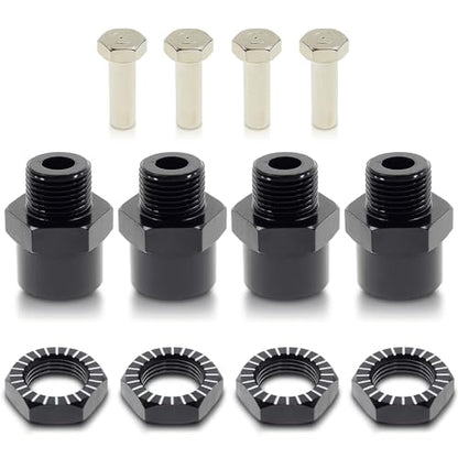 AUTOKAY 4PCS 12mm to 17mm Aluminum Wheel Hex Hub Adapter Conversion Extension for RC Car