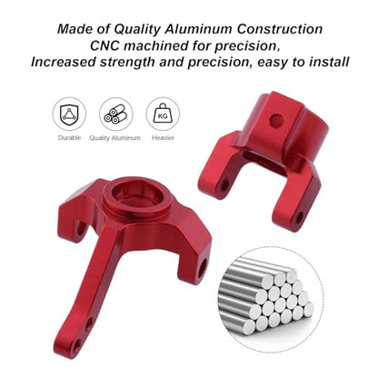 HobbyPark Aluminum Steering Knuckle & C Hub Carrier w/Ball Bearings Replacement of AX30495 AX30496 For RC AXIAL SCX10 Option Parts