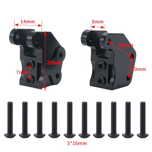 4PCS RC Aluminum Lower Shock Link Mount Shock Suspension Linkages Front Rear Axle Link Shock Mount for Axial Wraith 90048 1/10 RC Crawler Car Upgrade Parts