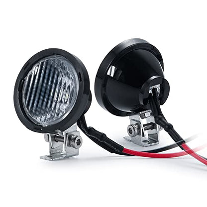 MORLORDY 2Pcs RC Roof Light Headlight Spotlight for 1/10 Scale Axial TRX4 TRX6 SCX10 90046 Redact Gen8 RC Crawler Buggy Truck,Round
