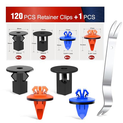Nilight 120PCS Car Bumper Retainer Clips Bumper Fender Liner Kit | for Lexus Toyota 4Runner Tacoma RAV4 Scion 75495-35010 75397-35010 90189-06065 90189-06013 with 1 Fastener Remover - color: For Lexus Toyota - 120 Clips